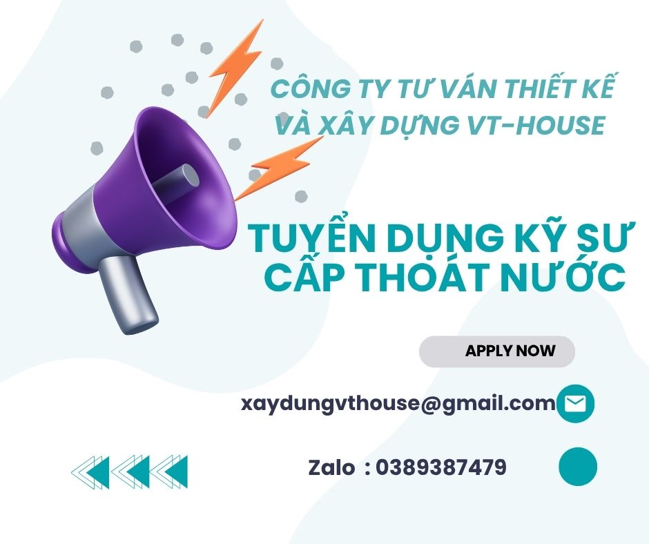 TUYỂN DỤNG KỸ SƯ THIẾT KẾ HỆ THỐNG CẤP THOÁT NƯỚC