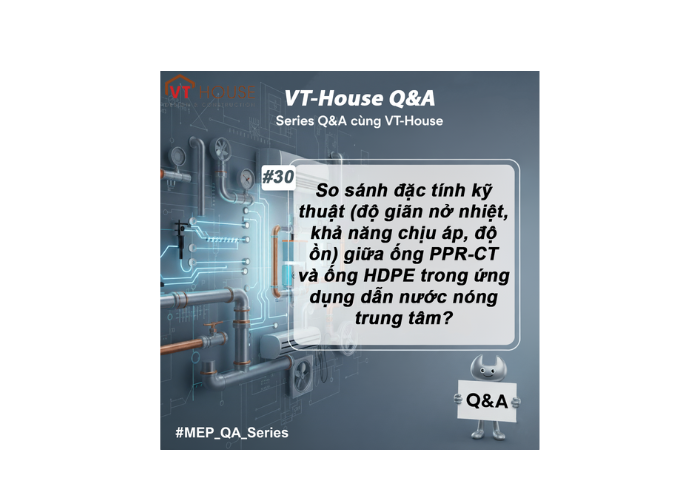 VT-House Q&A #30: Lựa Chọn Vật Liệu Cho Hệ Thống Nước Nóng Trung Tâm – PPR-CT Hay HDPE?