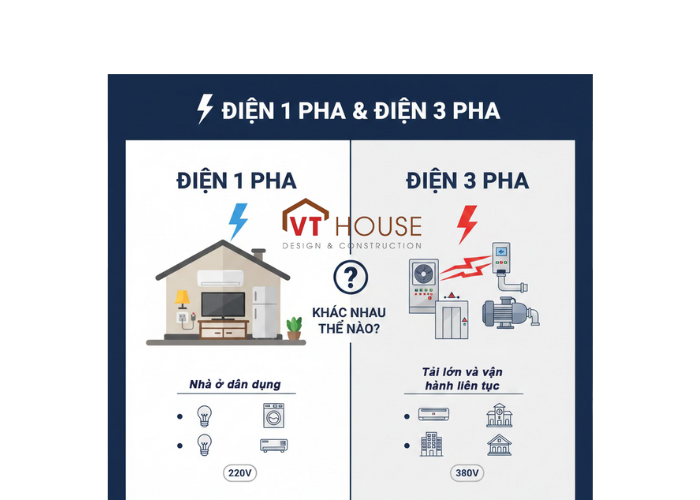 Điện 1 Pha và Điện 3 Pha: Sự Khác Nhau và Cách Chọn Nguồn Điện Phù Hợp Cho Công Trình